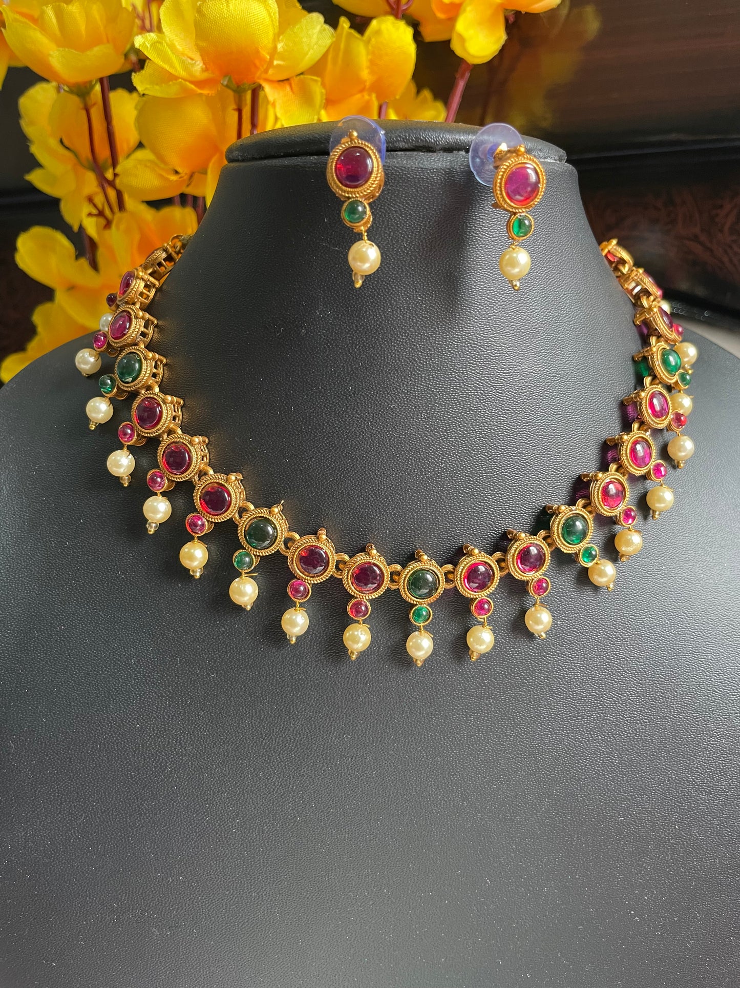 Multi stone Beads Necklace
