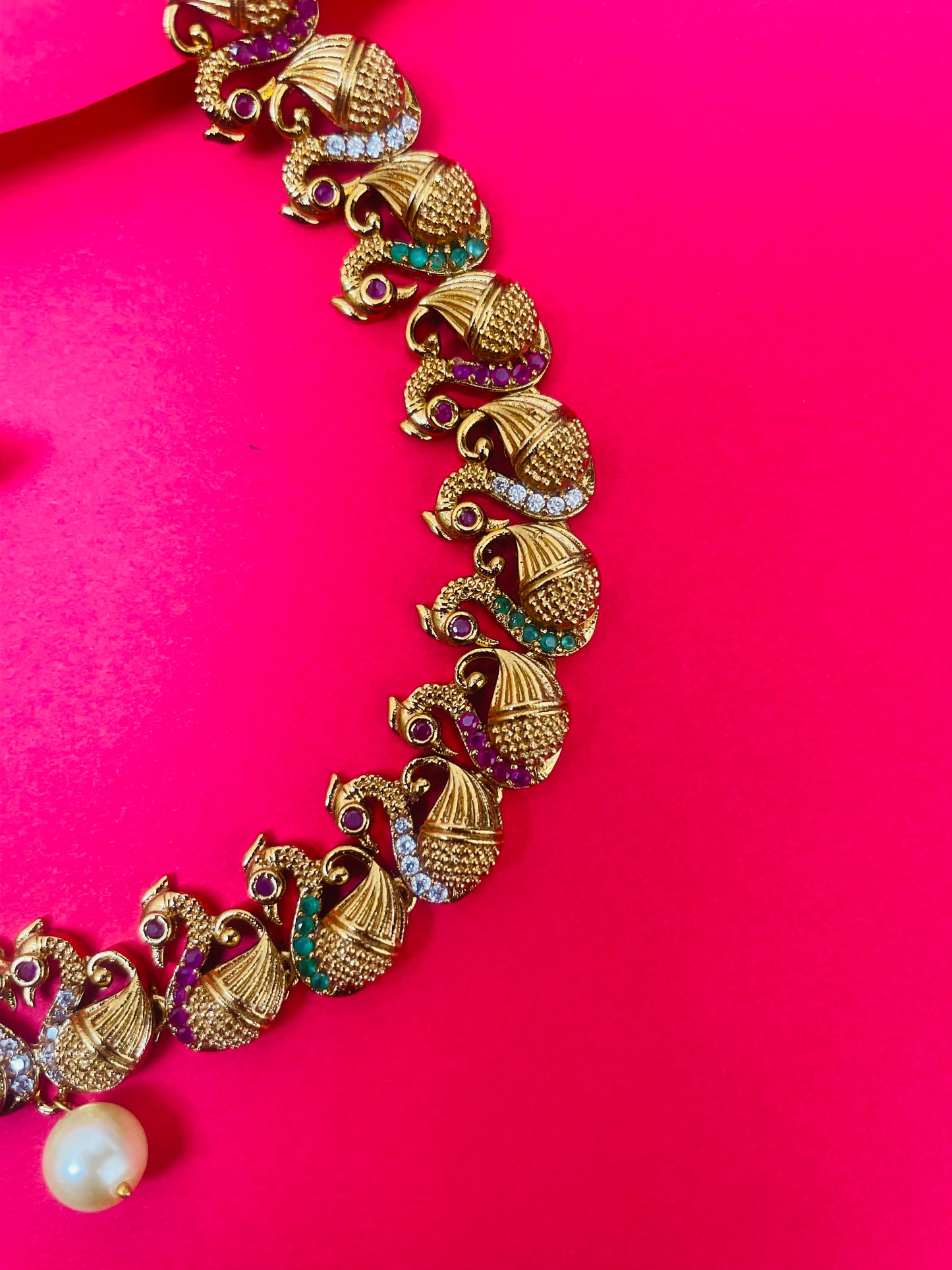 SIYA PEACOCK MULTI NECKLACE