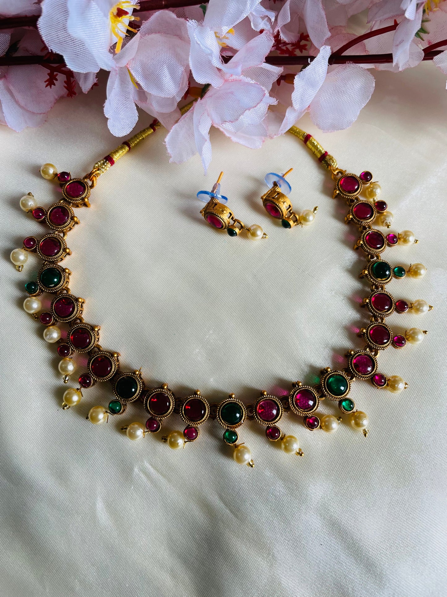Multi stone Beads Necklace