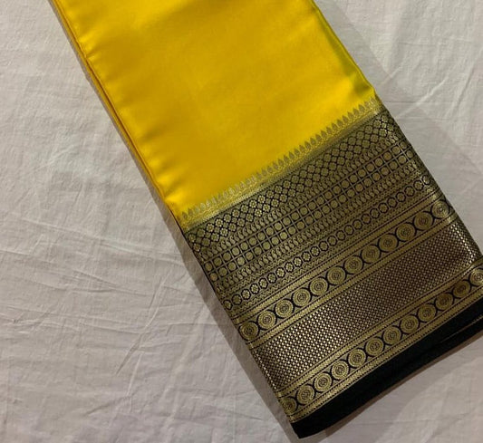 SEMI MYSORE SILK YELLOW