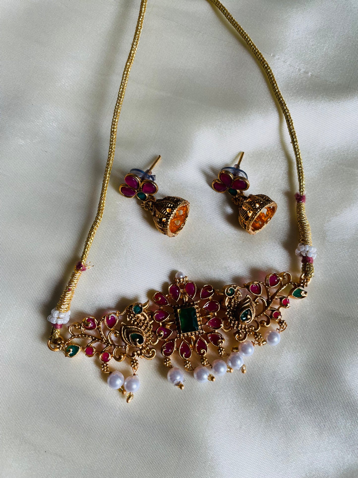 Collar Beads multi stone Necklace