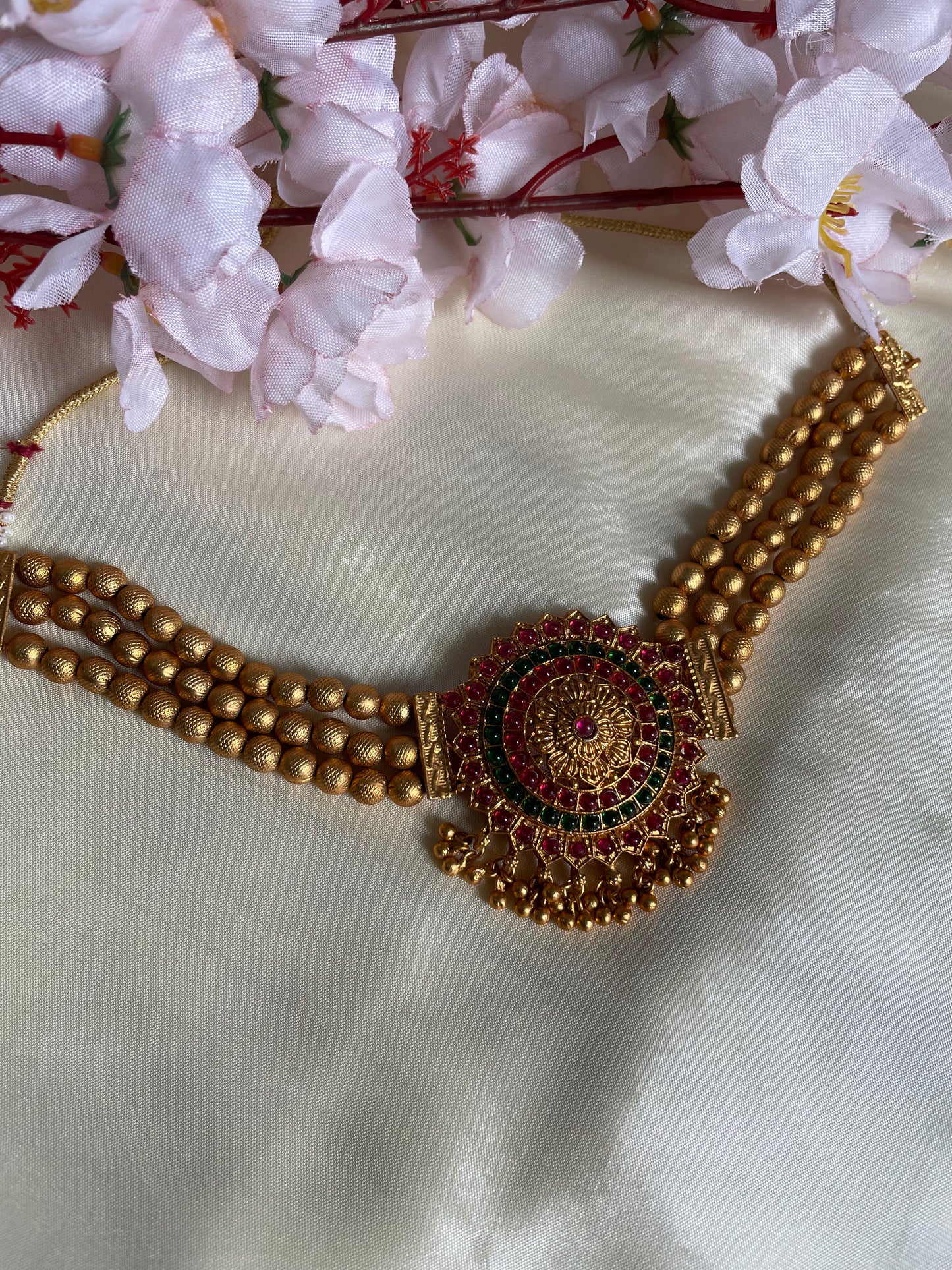 Layer star golden drop beads necklace