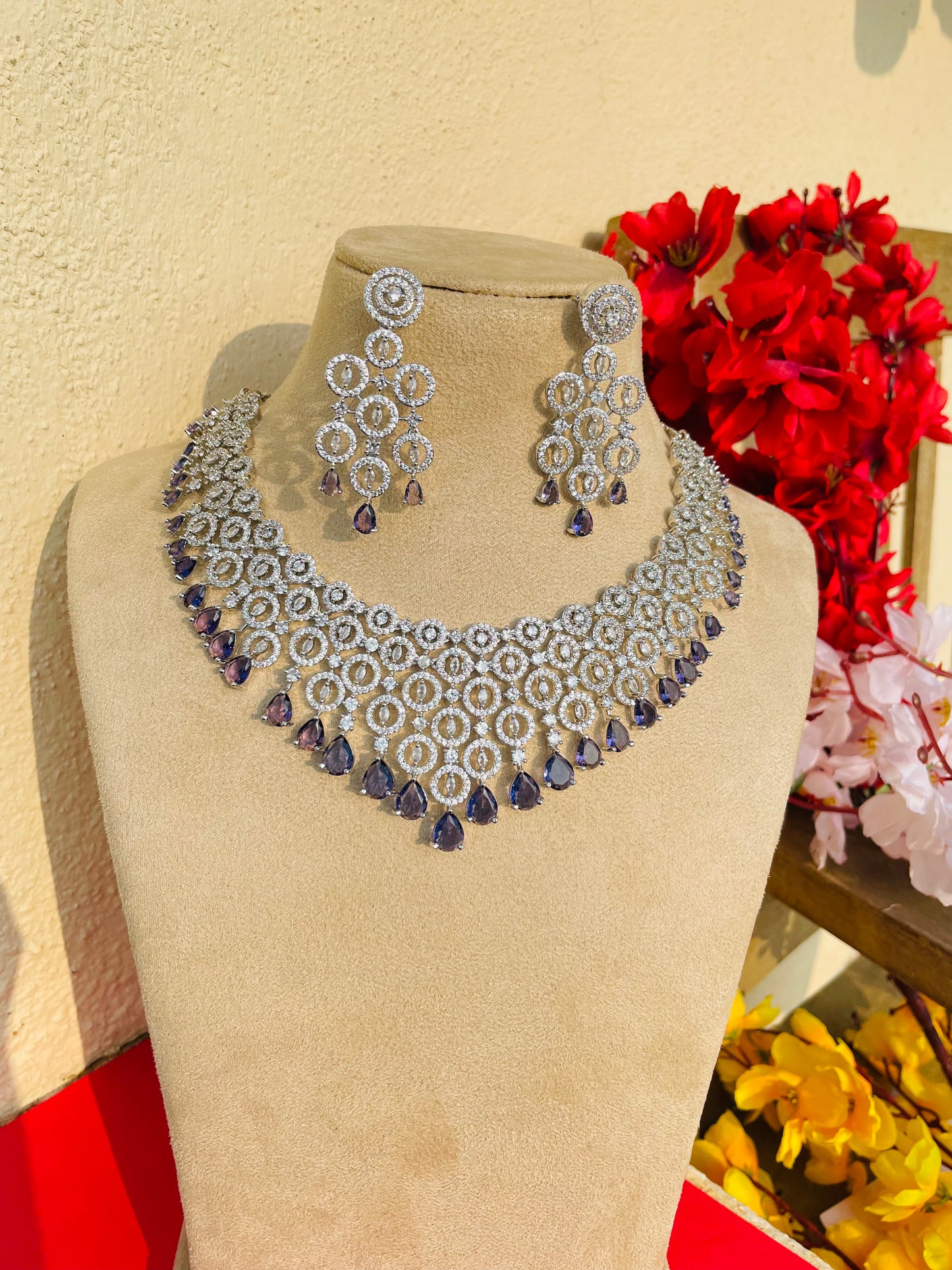 ZIRCONIA BRIDAL NECKLACE SET-Elegance25