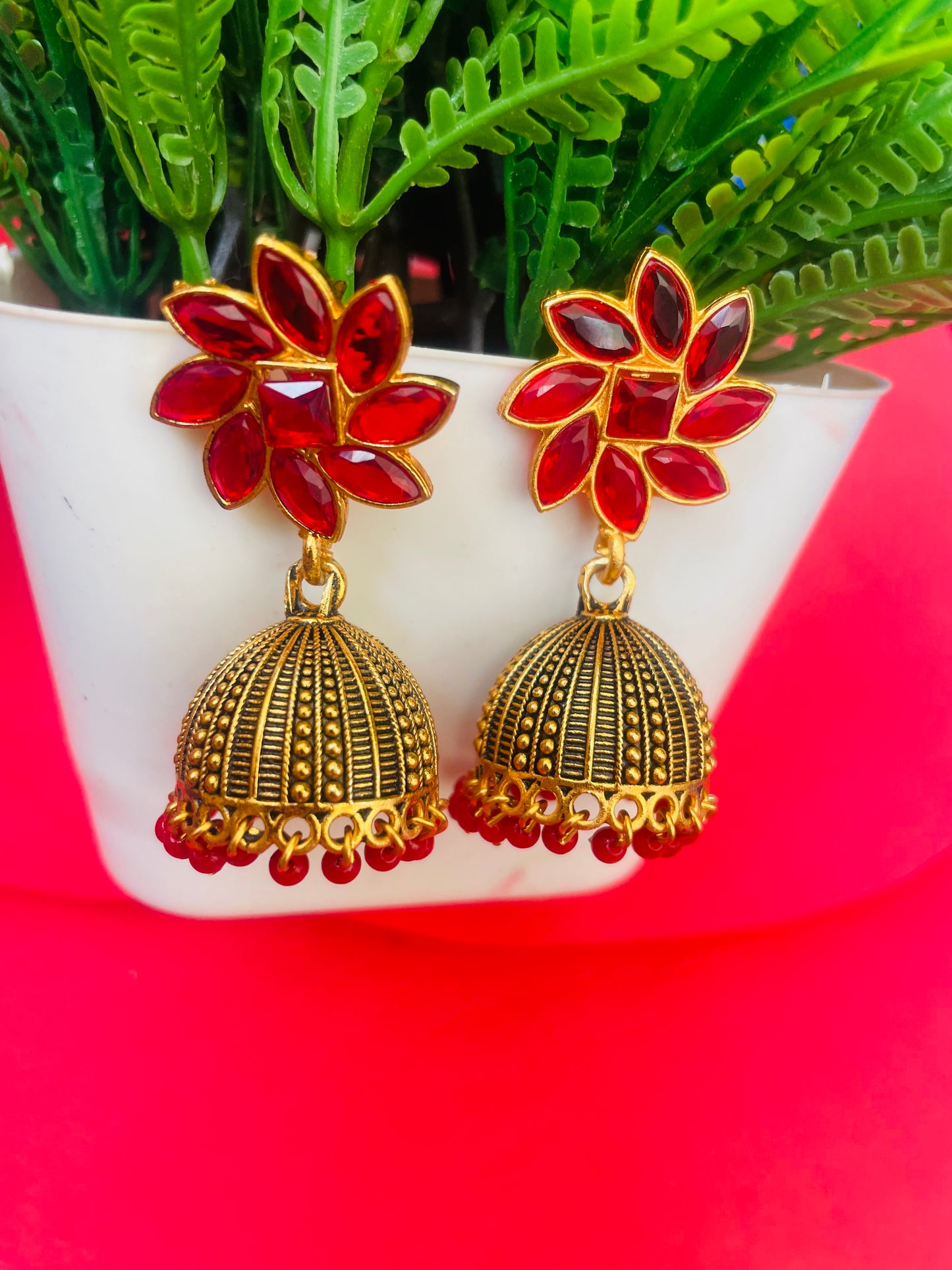 AARADHYA JHUMKA RED