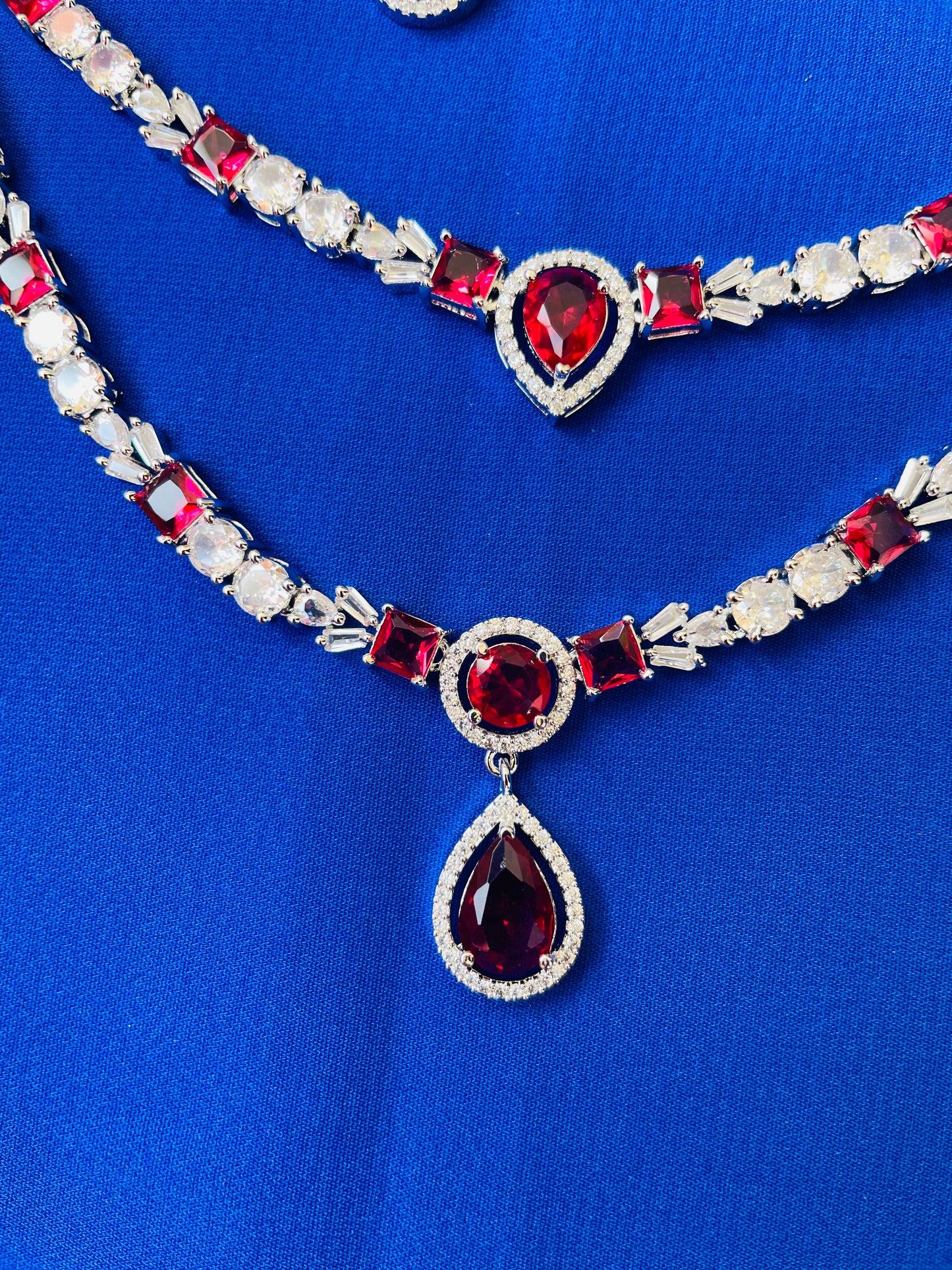 RUBY LAYERED NECKLACE-Elegance140