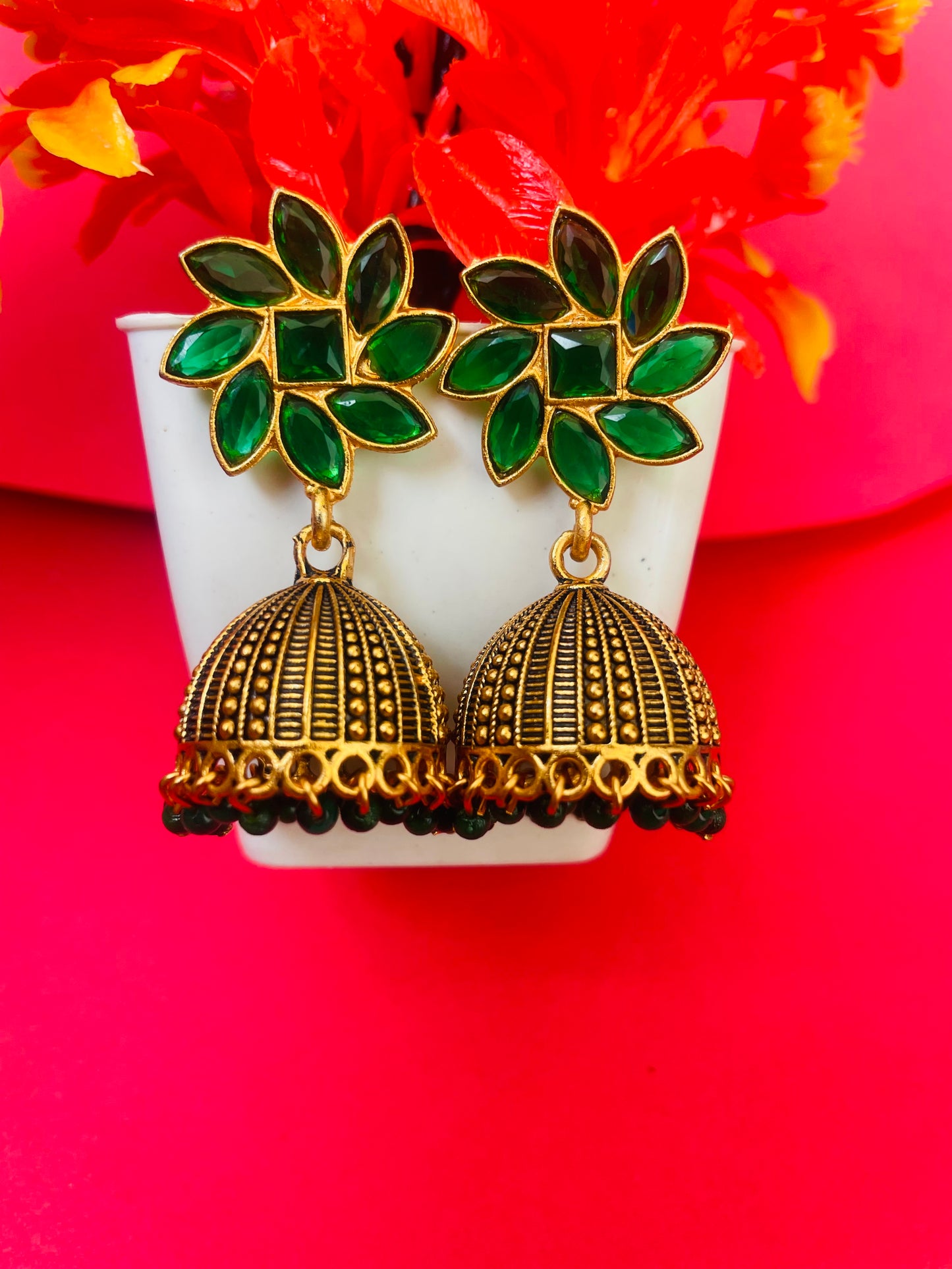 AARADHYA JHUMKA GREEN