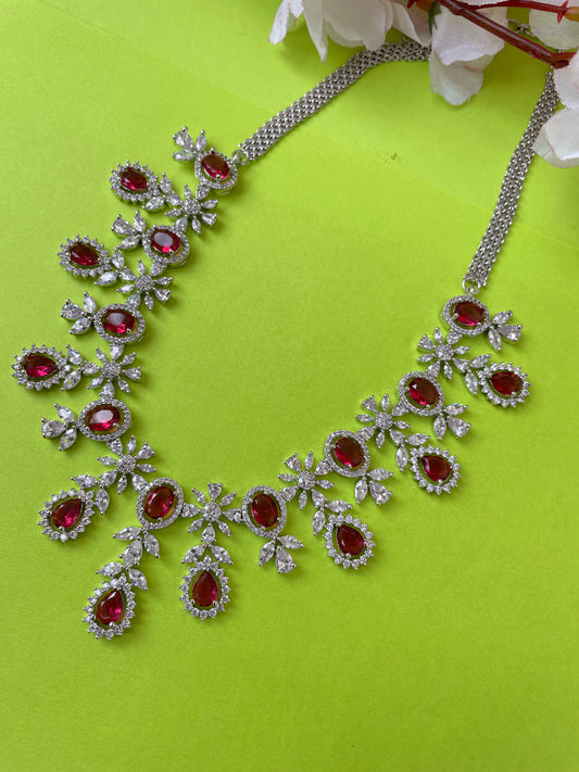 Red Choker Layer Necklace-Elegance5