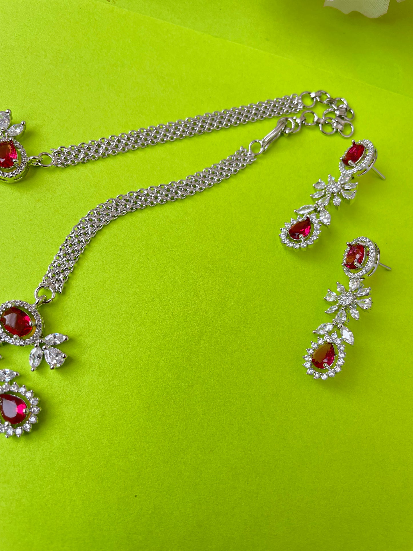 Red Choker Layer Necklace-Elegance5