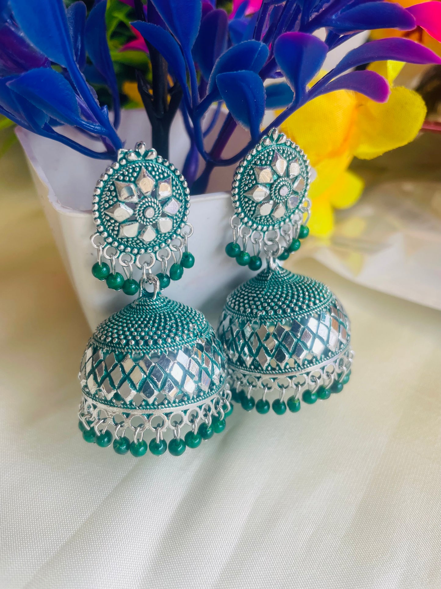 KALPANA GREEN JHUMKIS