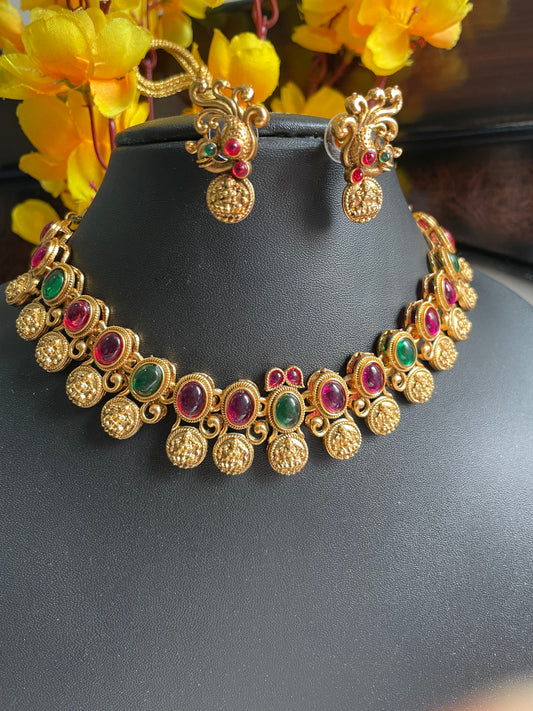 Ganga Choker multi stone necklace